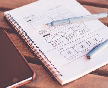 Mobile application wireframe